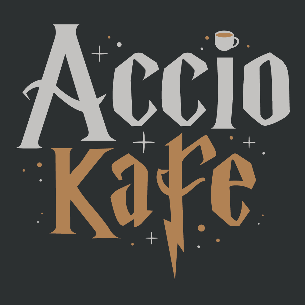 Tričko s potiskem Accio kafe