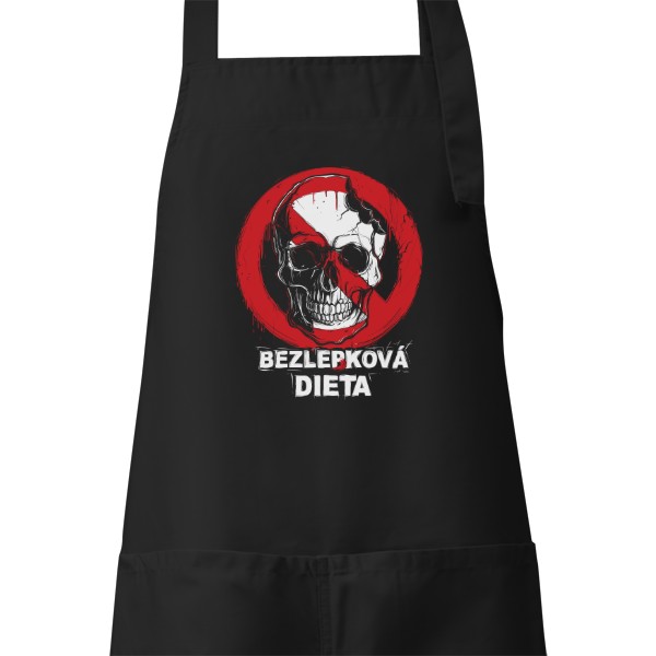 Zástěra s potiskem Bezlebková dieta