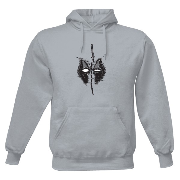 Pánská mikina s kapucí s potiskem Deadpool with sword - Mikina