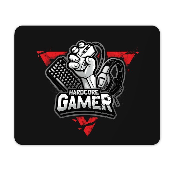 Podložka pod myš s potiskem Hardcore Gamer
