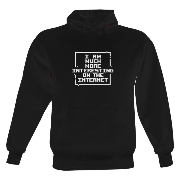 Pánská mikina s kapucí s potiskem I am interesting