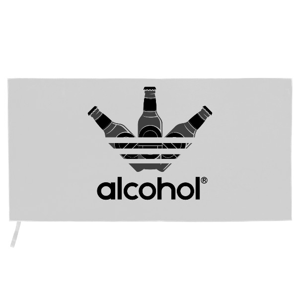 Sportovní ručník z mikrovlákna s potiskem Just Alcohol
