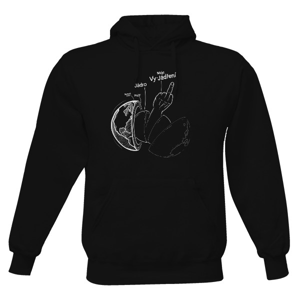Pánská mikina s kapucí s potiskem Moje vyjádření