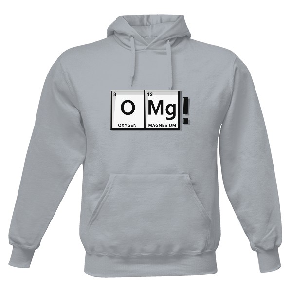 Pánská mikina s kapucí s potiskem Oxygen a Magnesium