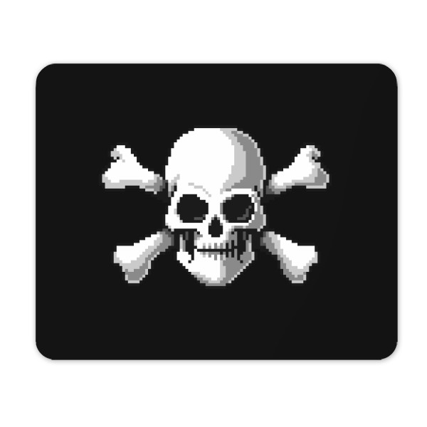 Podložka pod myš s potiskem Pixel-Skull
