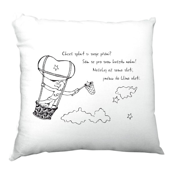 Polštář saténový s potiskem Polštář-přání