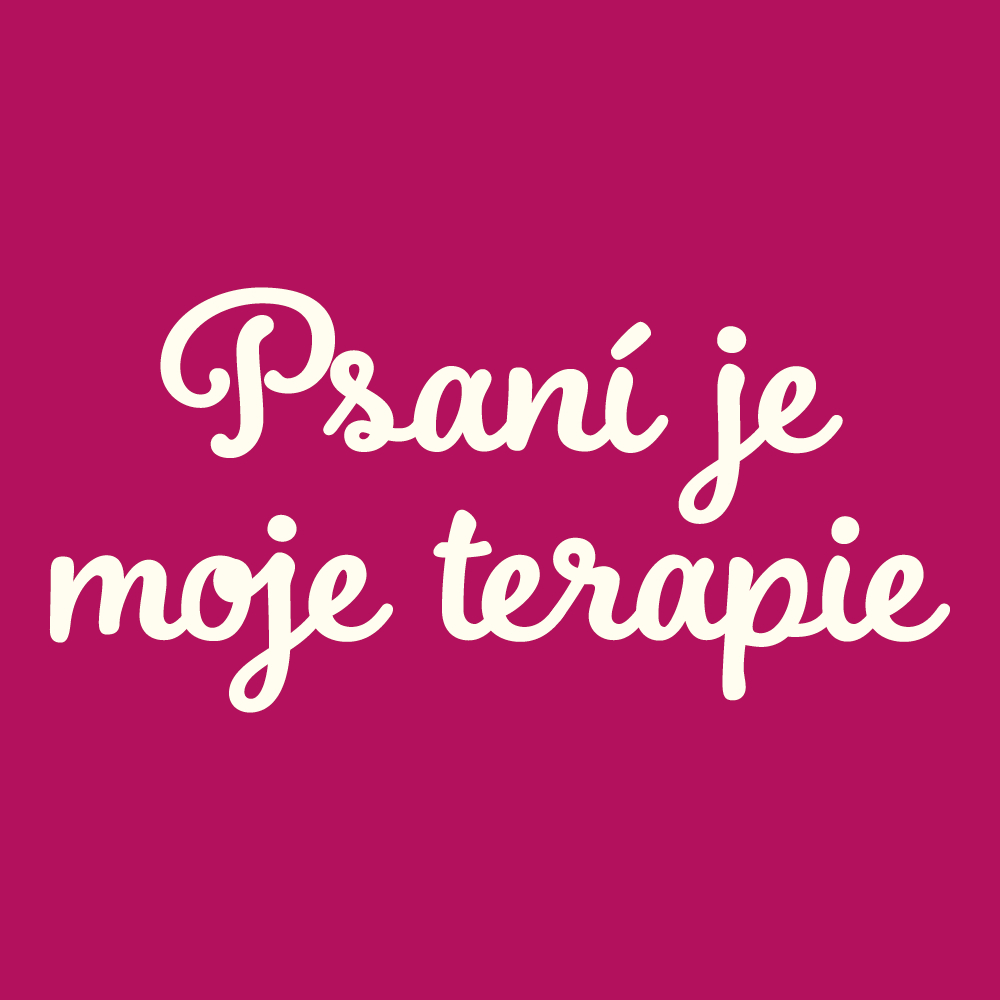 Tričko s potiskem Psaní je moje terapie