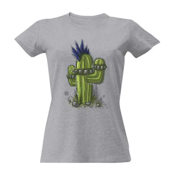 Tričko s potiskem Punk cactus - Dámské