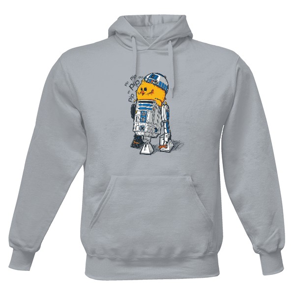 Pánská mikina s kapucí s potiskem R2D2 kuře - Mikina