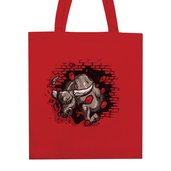 Nákupní taška unisex s potiskem Raging bull - Oboustranný