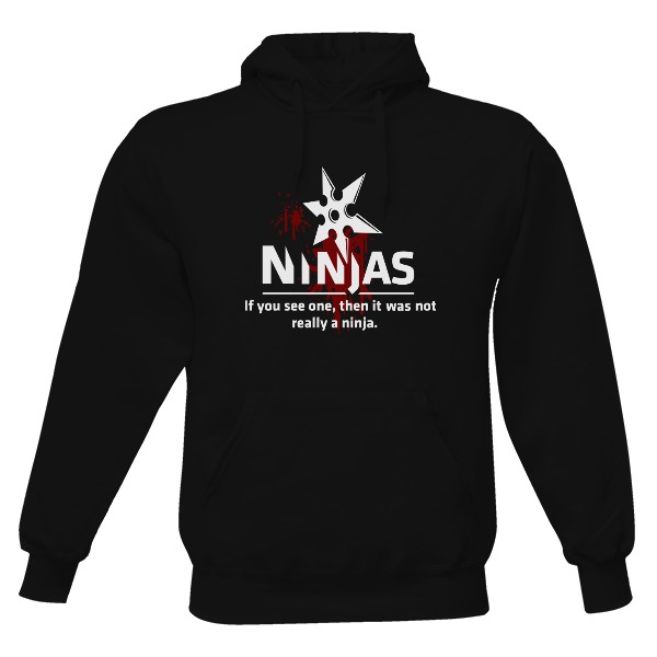 Pánská mikina s kapucí s potiskem Real ninja