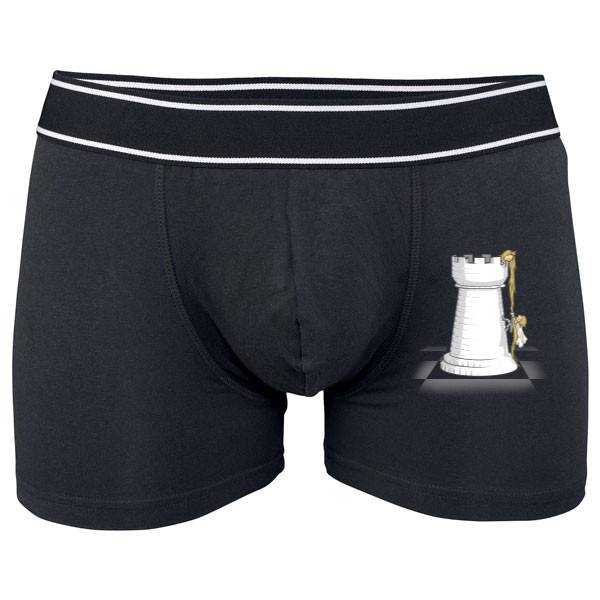 Boxerky Kariban s potiskem Šachová věžička - Trenky