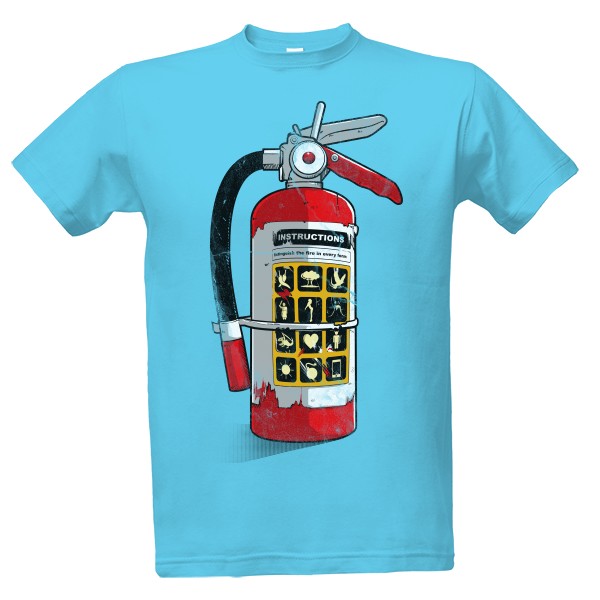 Tričko s potiskem Super hasičák - Pánské