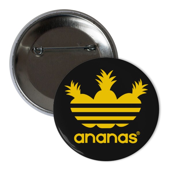Odznáček  s potiskem Třípruhový ananas